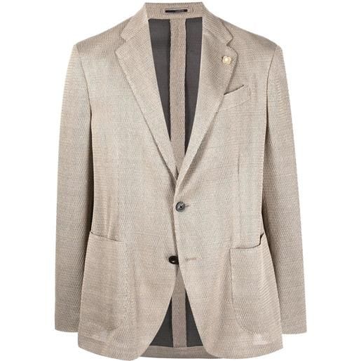 Lardini blazer monopetto con bottoni - toni neutri