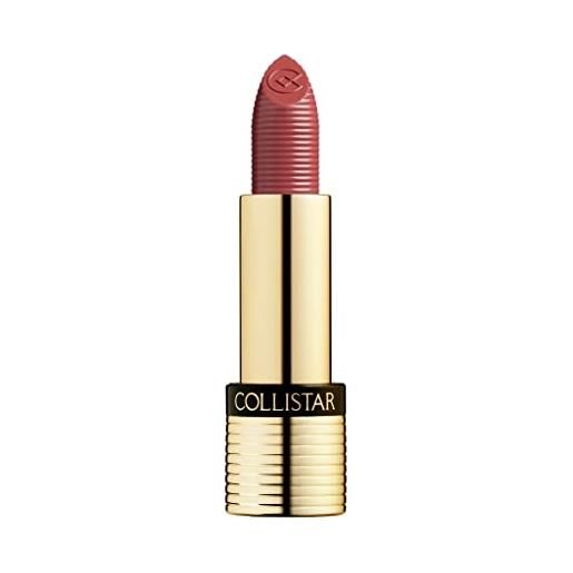 Collistar rossetto unico, n. 5 marsala, rossetto a tenuta perfetta, colore pieno, intenso e luminoso, con estratti di fior di loto e bixa orellana per un'idratazione profonda, 3,5 ml