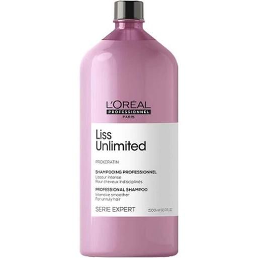 L'Oréal Professionnel serie expert liss unlimited shampoo 1500ml - shampoo disciplinante lisciante capelli ribelli e crespi