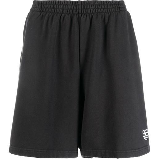 Balenciaga shorts sportivi - nero