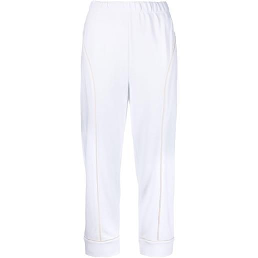 Stella McCartney pantaloni sportivi con vita elasticizzata - bianco