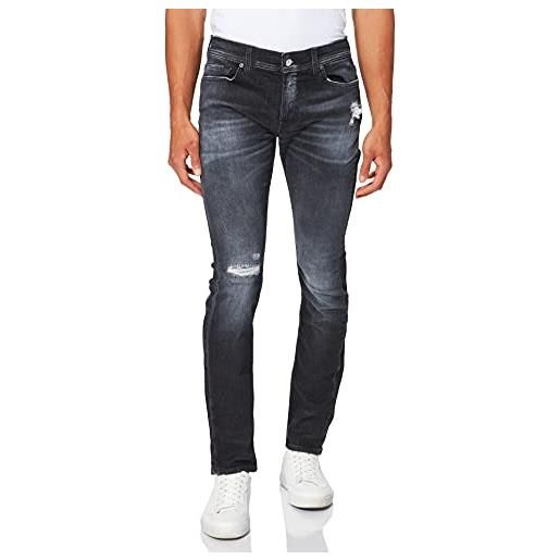 7 For All Mankind ronnie shook up black jeans, nero, 29w x 30l uomo