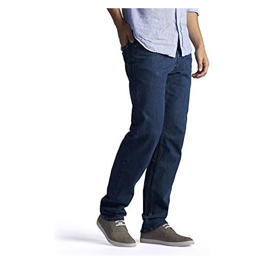 Lee regular fit straight leg jeans jeans uomo, blu (pietra vintage), 36w/30l