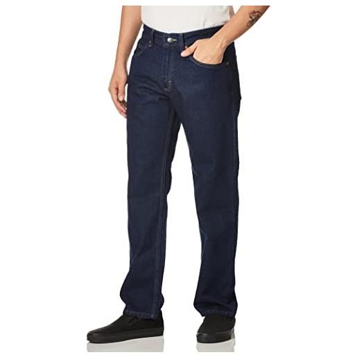 Lee regular fit straight leg jeans jeans uomo, blu (patriot), 34w/32l