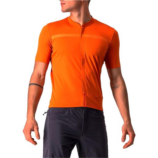 Castelli unlimited allroad short sleeve jersey arancione m uomo