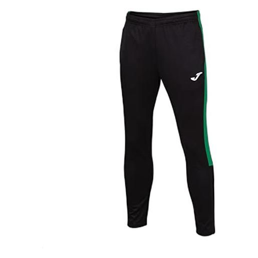 Joma pantalone lungo eco championship sportivi, nero verde, 4xs uomo