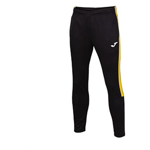 Joma pantalone lungo eco championship sportivi, blu navy/giallo, xxl uomo