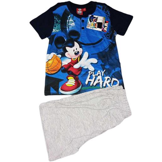 Disney Baby pigiama 2pz mezza manica bambino disney mickey grigio blu