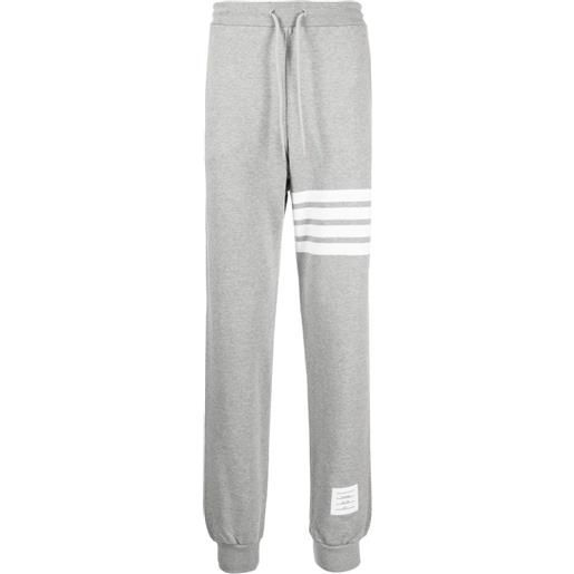 Thom Browne pantaloni sportivi con righe - grigio