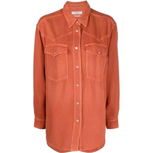 MARANT ÉTOILE camicia denim - arancione