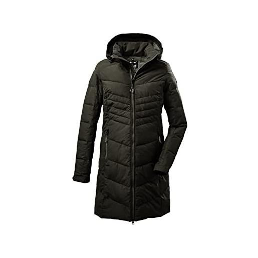 Killtec women's parka trapuntato con cappuccio staccabile con zip kow 150 wmn qltd prk, dark olive, 36, 37421-000