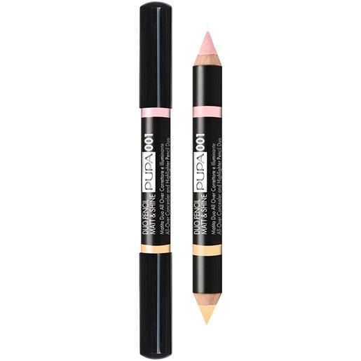 Pupa duo pencil matt & shine - matita sopracciglia 001 matte&shine beige