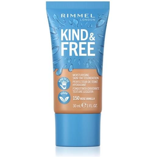 Rimmel kind & free - fondotinta idratante leggero kind&free 150 rose vanilla