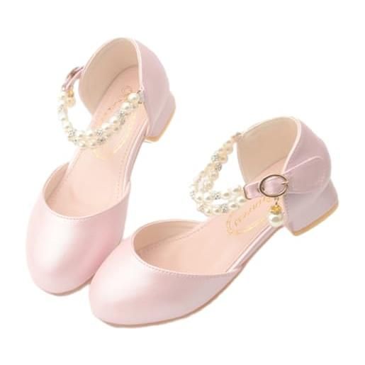 EDOSIR scarpe da ballo ragazze glitter shinning scarpe principessa per bambini bowknot tacchi bassi scarpe da sera per bambine dress up sandali da festa compleanno matrimonio