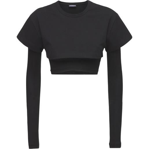 JACQUEMUS t-shirt le double in jersey di lyocell