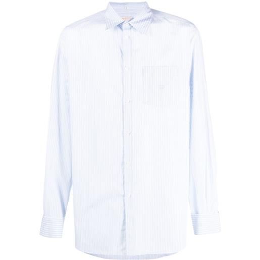 Valentino Garavani camicia gessata con ricamo - bianco