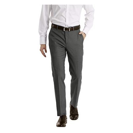 Calvin Klein aderenti pantaloni eleganti, grigio medio, 34w x 30l uomo
