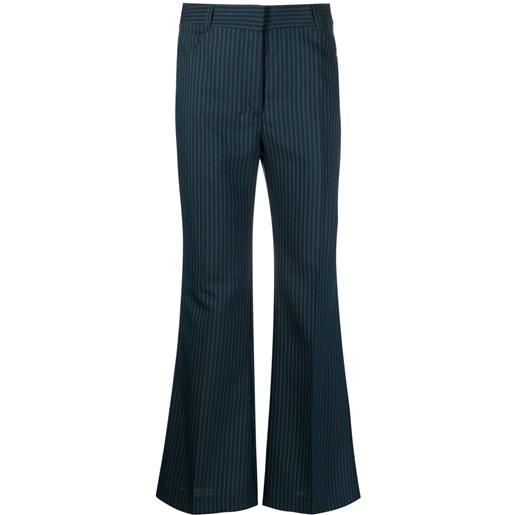 Stella McCartney pantaloni svasati a righe - blu