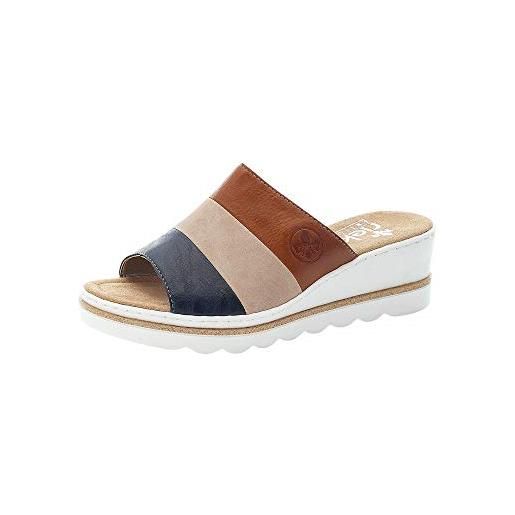 Rieker 67492, sandali donna, blu kombi, 38 eu