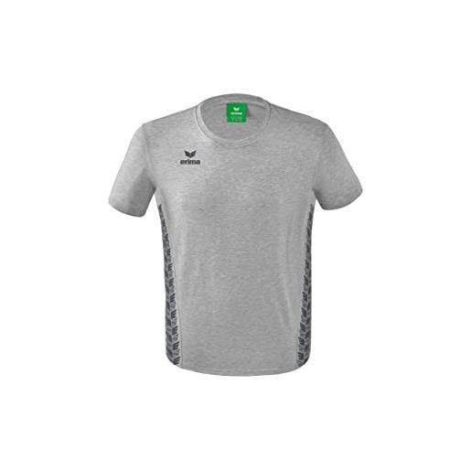 Erima uomo essential team t-shirt sportiva, grigio chiaro melange, xl