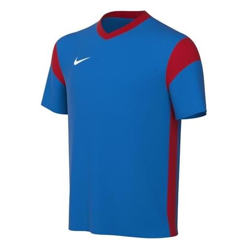 Nike unisex kids short-sleeve soccer jersey y nk df prk drb iii jsy ss, royal blue/university red/white, cw3833-464, xs