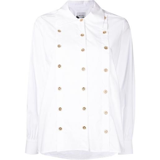 Edward Achour Paris blusa con bottoni - bianco
