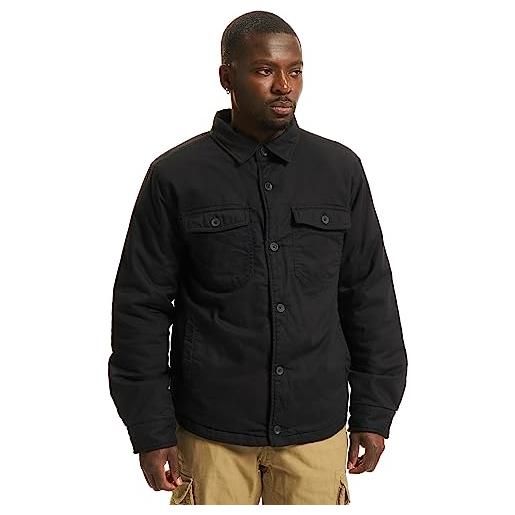 Brandit lumber jacket, giacca uomo, nero (black/blu), l