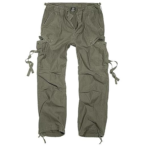 Brandit m65 vintage da uomo pantaloni cargo - grigio scuro, l