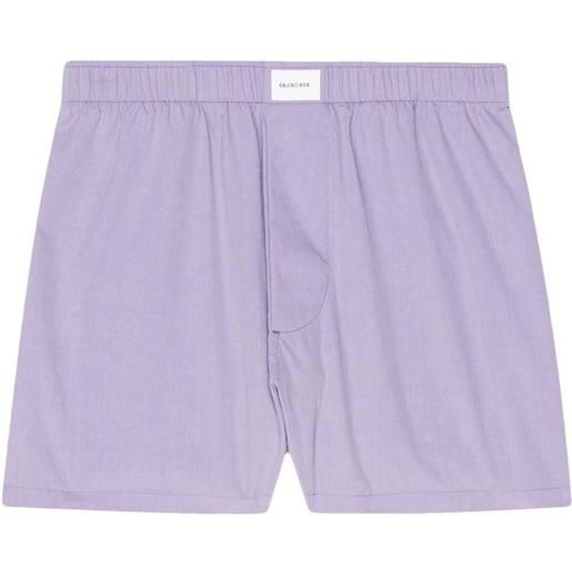 Balenciaga shorts con vita elasticizzata - viola