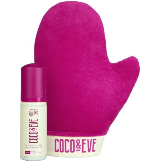 COCO & EVE self tan travel kit cofanetto solare, mousse corpo autoabbronzante medium