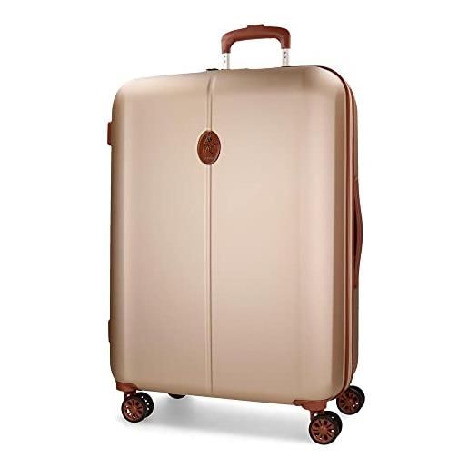 Disney l'altro ocuri valigia media beige 49 x 70 x 28 cm rigida abs chiusura tsa integrata 81 l 4,14 kg 4 ruote doppie, beige, valigia media