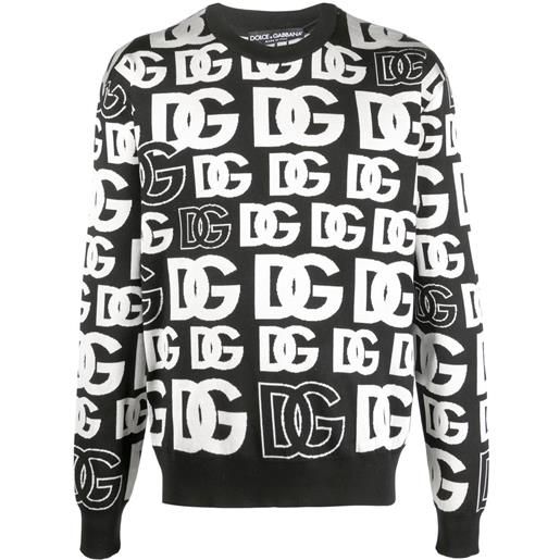 Dolce & Gabbana maglione girocollo con intarsio - nero