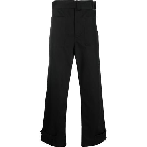 Alexander McQueen pantaloni dritti con fibbia - nero