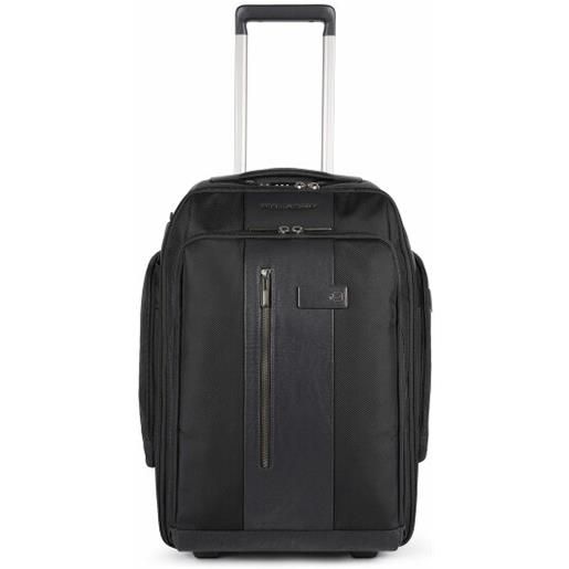 Piquadro brief 2-wheel backpack trolley 53 cm scomparto per laptop nero
