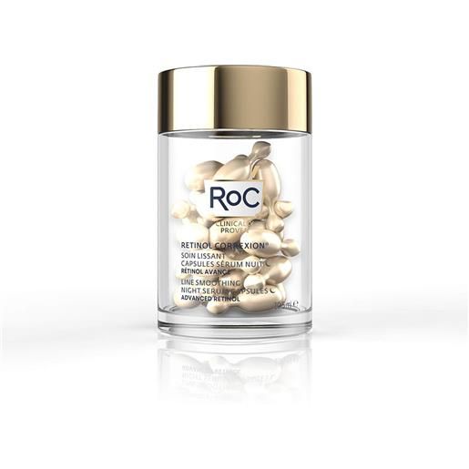 Roc retinol correxion - line smoothing siero viso notte, 30 capsule