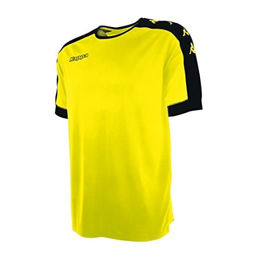Kappa tanis ss, maglia da calcio unisex-adulto, giallo, 6y/8y