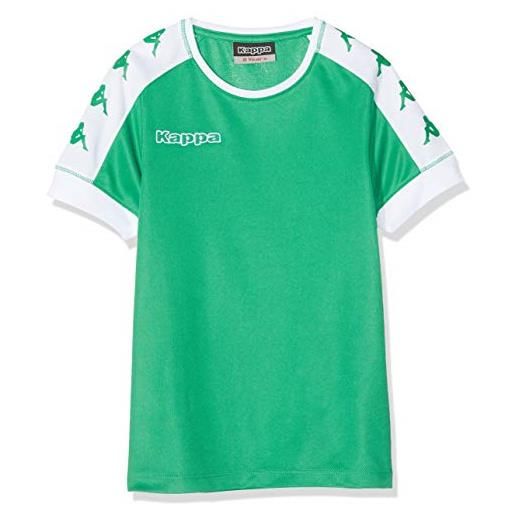 Kappa tanis ss, maglia da calcio unisex-adulto, verde, 6y/8y