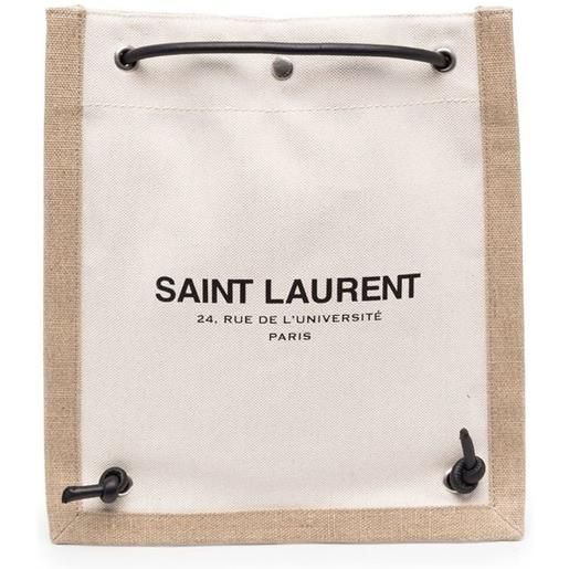 Saint Laurent zaino con coulisse - toni neutri