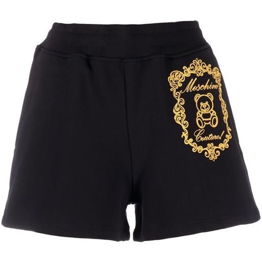 Moschino shorts con ricamo - nero