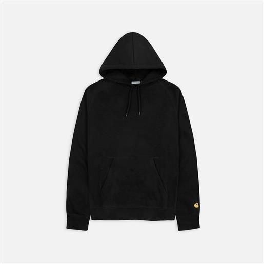 Carhartt WIP hooded chase sweatshirt black/gold unisex