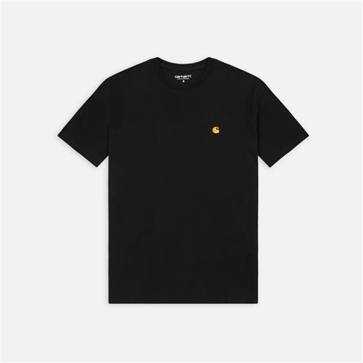 Carhartt WIP chase t-shirt black/gold uomo