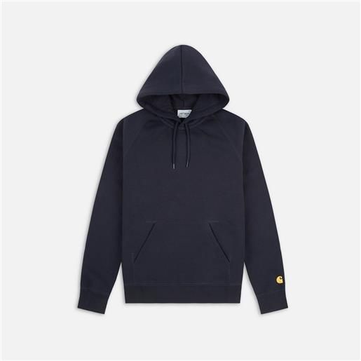 Carhartt WIP hooded chase sweatshirt dark navy/gold unisex