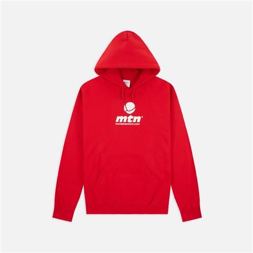 Montana basic front logo hoodie red