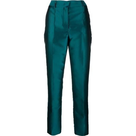 Alberta Ferretti pantaloni sartoriali a vita alta - verde