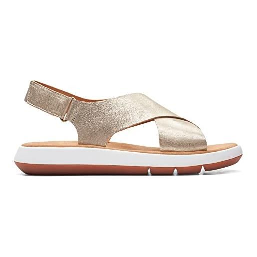 Clarks jemsa cross, sandali donna, marrone (marrone dark tan lea), 38 eu