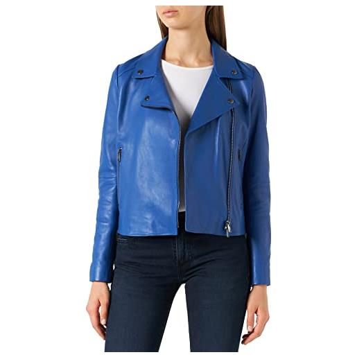 BOSS c_ saleli1 giacca in pelle, blu (open blue), 42 donna