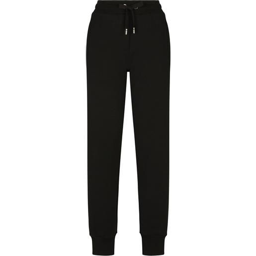Dolce & Gabbana pantaloni sportivi con logo goffrato - nero