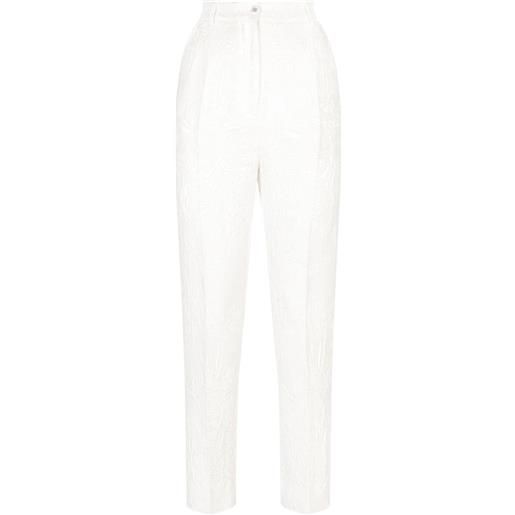 Dolce & Gabbana pantaloni a fiori - bianco