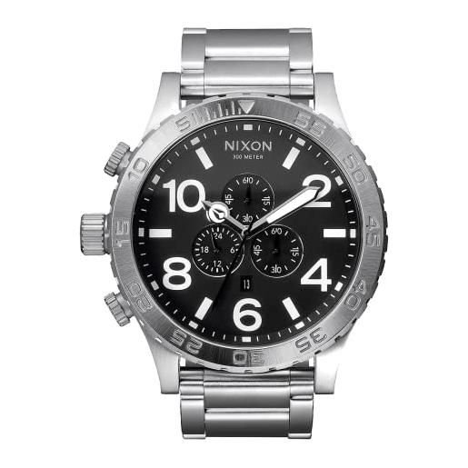 Nixon orologio da uomo cronografo al quarzo con cinturino in acciaio inox - 1000 a083