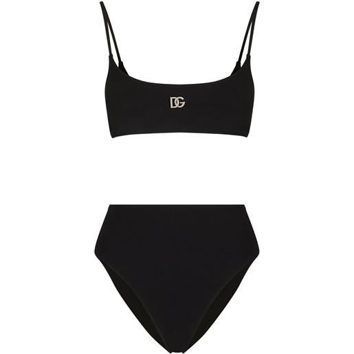 Dolce & Gabbana set bikini a vita alta - nero